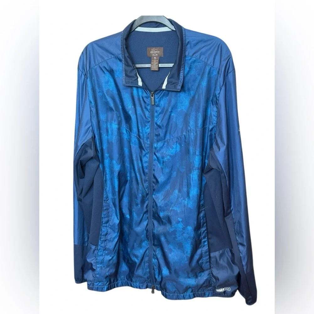 Greg Norman For Tasso Elba HydroTech Full Zip Blue Jacket XL